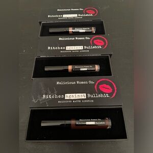 Malicious Women Co. B**ches Against Bullsh** Matte Liquid Lipsticks x3 Browns
